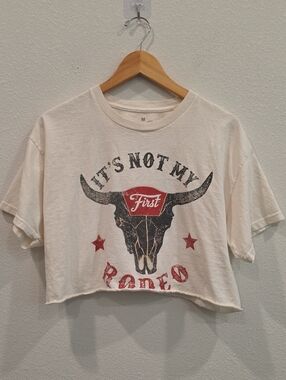 Goodie Two Sleeves Cropped Not My First Rodeo Top